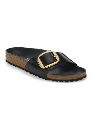 Madrid Big buckle sandal High Shine Black Birkenstock